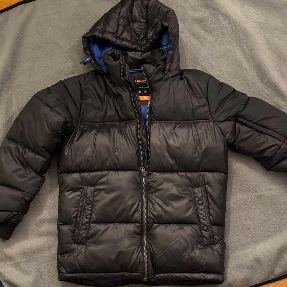 Hawke & Co Black and Blue Puffer Jacket